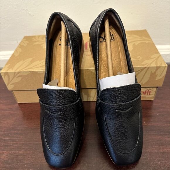 Sofft Black Leather Slip-On Loafers size 7, women’s - Picture 7 of 10
